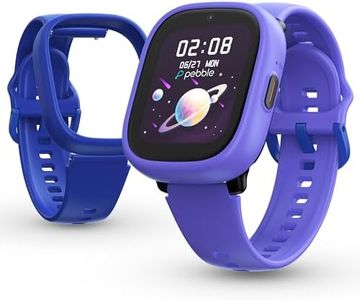 Pebble Junior 4G Smart Watch for Kids | Large Display | Video & Phone Call, GPS Real Time Tracking, SOS, Parental App Control | Free Detachable Dial Cover & Strap