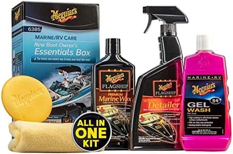 Meguiar's New Boat Owner's Essentials Box - Boat Cleaning Kit With Premium Marine-Grade Products for Your Boat or RV