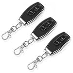 DieseRC 3pcs Remote Control 433Mhz Wireless Remote Control Transmitter Keychain 1527 Learning Code 2 Buttons ON Off, for use with DieseRC Receiver