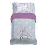 Franco Disney's Frozen 2 Kids Bedding Super Soft Premium Organic Cotton Quilt Coverlet with Sham, 2 Piece Twin Size, (Officially Licensed Product)