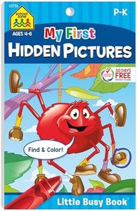 School Zone - My First Hidden Pictures Workbook - Ages 4 to 6, Preschool to Kindergarten, Activity Pad, Search & Find, Picture Puzzles, Coloring, and More (School Zone Little Busy Book™ Series)