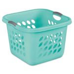 STERILITE Bushel Ultra Square Laundry Basket, Aqua Chrome