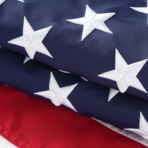 ROTERDON American Flags for Outside 30x60 FT, Embroidered Heavy Duty USA Flags for Outdoor High Wind, All Weather American Flag with 7 Brass Grommets and Sewn Stripes