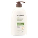 Aveeno Daily Moisturizing Body Lotion with Soothing Prebiotic Oat, Gentle Lotion Nourishes Dry Skin With Moisture, Paraben-, Dye- & Fragrance-Free, Non-Greasy & Non-Comedogenic, 975 ml