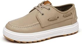 Bruno Marc Boy's Boat Shoes Slip on Loafers Casual Dress School Shoes, Tan, Size 12, SBLS2336K