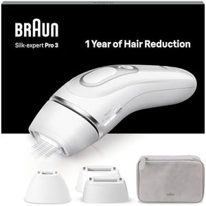 Braun Épilateur À Lumière Pulsée Silk·expert Pro 3 PL3230, Épilation Semi-Définitive Pour Jusqu'à 1 An De Peau Douce, Alternative Au Laser, 3 Têtes Pour Épiler Jambes, Visage, Maillot Et Plus