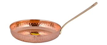 SHIV SHAKTI ARTS Copper Fry Pan Tadka Pan | 1000 Ml | - Frying Cooking Serving Dishes Home Hotel Restaurant Kitchen Diwali Gift Item(Set of 1)