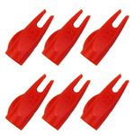 Mangobuy 50pcs 11/32 Arrow Nock White/Red For OD9mm Wooden and Bamboo Arrow Traditional Bow Outdoor Archery (Red)