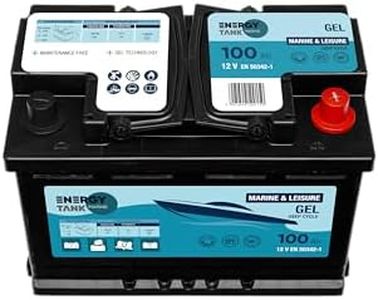 Batterie Gel 12V 100Ah - Batterie pour Bateau Mobile et Stationnaire - Batterie Bateau Longue durée de Vie - Batterie Bateau 12V 100Ah protégée Contre Les Vibrations et Les Chocs