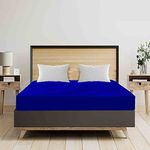 Mattress Protector Mattress Topper Bed Cover, Water Resistant Terry Cotton Ultra Soft Bed Cover with Protector and Elastic Blend Fitted - 72 x 72 Inch / 6 x 6 Feet - Double Bed Size - Royal Blue