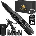 ETEH Gifts for Dad from Daughter Son,Fathers Day Birthday Christmas Dad Gifts,Multitool Knife "BEST DAD EVER",Multi tool for Climbing,Camping,Cycling,Hiking, Stainless Steel