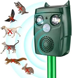 Répulsif Chat Solaire, 3 Modes Repulsif Chat Ultrason, 33 Pieds Étanche Repulsif Chat Exterieur pour Chats, Chiens, Oiseaux, Rats, Écureuils, Cerfs, Serpents