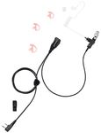 commountain Earpiece with PTT/Mic Compatible for Kenwood Baofeng SAMCOM BTECH Retevis Walkie Talkies Radios and BF-F8HP UV-82 UV-82HP UV-82C UV-5R UV-5X3 TK NX, Acoustic Tube Headset, 2 Pin Style