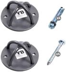 Ceiling Hooks - Industrial Strength Hold Up to 600 lbs, Includes Anchors & Bolts Yoga Starter Set - Suitable for Gym Rings, Suspensions, Indoor/Outdoor Use