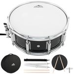 EASTROCK Snare Drum 14X5.5 Inches for Student Beginners with Gig Bag, Drumsticks, Drum Keys, Coated Material Drum Head, Black