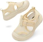 BARERUN Toddler Sandals Toddler Swim Shoes Kids Water Shoes Barefoot Swim Quick Dry Lightweight Sport Aqua Shoes Beige Toddler Size 5
