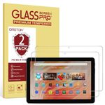 [2 Pack] OMOTON Screen Protector for All-New Amazon Fire HD 10/Fire HD 10 Plus/Fire HD 10 Kids/Fire HD 10 Kids Pro Tablet 10.1 Inch (11th Generation, 2021 Released), Tempered Glass/High Definition