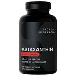 Sports Research Vegan Icelandic Astaxanthin 12mg with Organic Coconut Oil | Vegan Certified & Non-GMO Project Verified Dietary Supplement - 60 Veggie Softgels