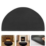 YOYIAG Fireplace Hearth Rug Fireproof Mat Black Fireplace Mat Floor Protection Mat Fireplace Hearth Rug Fireproof Mat Anti-Slip Mat, Fireplace Fireproof Mat for Floors, Indoor, Outdoor (102x50cm)