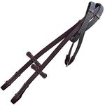 ExionPro Rubber Web Reins for Horses | Non-Slip Grippy English Reins | Dressage Reins with 7 Hand Stoppers and SS Buckles