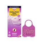 Zero In Clothes Moth Killer Hanging Unit - Twinpack. Hang in Wardrobes and Place in Cupboards and Drawers to Kill Clothes Moths, Eggs, and Larvae. Fragranced, White