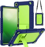 Kebiory for Walmart Onn 11 Tablet Pro (Model:100110027) Tablet Case,Shockproof Kids Friendly Rugged Hybrid Case(Built-in Kickstand) for Walmart Onn 11 Inch Pro (Model:100110027) 2023 (Navy/Green)