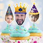 Custom Toothpick Flags with Photo 100Pcs, Personalized Cheese Markers for Hamburger Cupcakes Toppers Party Decoration Food Labeling