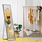 Maxkon Full Length Mirror Free Standing Floor Mirror Wall Hanging Hallway Bedroom with Folding Detachable Stand 160x40cm