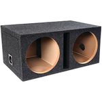 Bbox Dual Vented 10 Inch Subwoofer Enclosure - Pro Audio Tuned Dual Car Subwoofer Boxes & Enclosures - Premium Subwoofer Box Improves Audio Quality, Sound & Bass - Spring Loaded Speaker Terminals