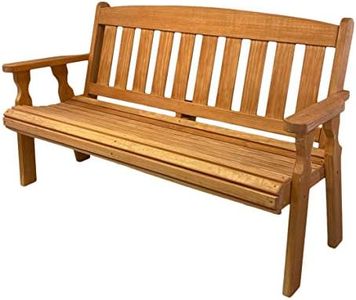 Amish Casual Heavy Duty 800 Lb Mission Pressure Treated Garden Bench (4 Foot, Cedar Stain)