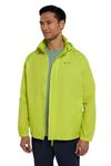 Mountain Warehouse Pakka Mens Waterproof Packable Jacket - IsoDry, Lightweight & Breathable Raincoat with Taped Seams & Packaway Bag - for Spring Summer & Travel Lime L