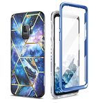 SURITCH Compatible with Samsung Galaxy S9 Case, [Built-in Screen Protector] Full-Body Protection Shockproof Rugged Bumper Protective Cover for Samsung Galaxy S9(blue)