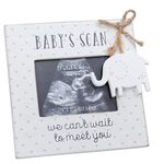 Baby Scan Photo Frame with Elephant Attachment Gift by Petit Cheri