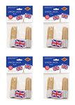 Beistle 60013, 200 Piece Union Jack Food Picks, 2.5", Paper, Red/White/Blue