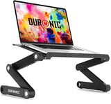 Duronic Laptop Stand DML121 | Multi-use Folding Desk Riser | Highly Adjustable | Support Tray for Tablet Or MacBook | Ergonomic | Folds Flat | Portable Table | 6 Leg Joints Each Adjust In 24 places