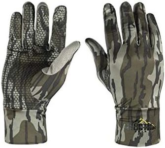 North Mountain Gear Mossy Oak Bottomland Stretch Fit Hunting Gloves Lightweight Camouflage Glove Liner