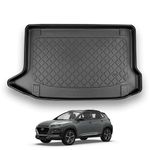 Nomad Boot Liner Compatible with Hyundai Kona 2017+ Premium Boot Floor Upper Position Tailored Fit Car Floor Mat Protector Guard Tray Black Custom Fitted Accessory - Dog Friendly & Waterproof