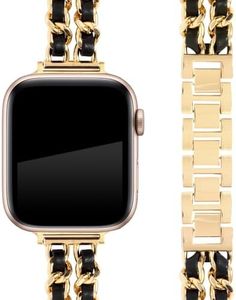 Dressy Apple Watch Bracelet Compatible with Apple Watch Band 42mm 44mm 45mm 49mm for Women, Fashion Chain Strap Fancy Luxury Metal Replacement Wristband for iWatch 9 8 7 6 5 4 3 2 1 SE Ultra