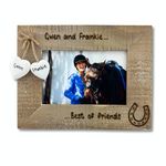 Personalised Horse Photo Frame, Best Of Friends, 6x4 inch Wooden Picture Frame, Equestrian Pony Gift