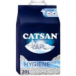 CATSAN Hygiene Plus Non-Clumping Adult Cat and Kitten Litter 20L, 100% Natural and Absorbent