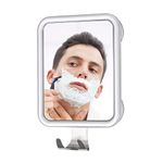 Shower Mirror,Fogless Shaving Mirror with 4 Strong Suction Cup and Razor Hook,Anti fog and Shatterproof Square Mirror for Bathroom,Shower,Vanity