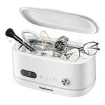 Hanience Ultrasonic Cleaner, 500ml Jewellery Cleaner 45000Hz, Professional Ultrasonic Jewellery Cleaner with Basket and 10 Digital Timer, for Cleaning Jewellery Rings Glasses Watches Denture