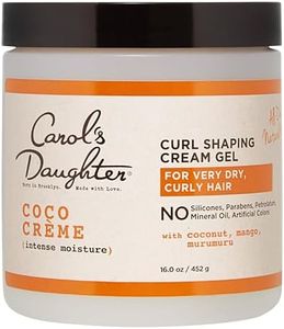 Carol’s Daughter Coco Creme Curl Shaping Cream Gel, with Coconut Oil, Coconut Milk, Silicone Free, Paraben Free Hair Gel for Curly Hair, Mineral Oil Free, for Very Dry Hair, 16 Oz