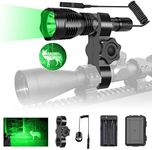 WINDFIRE WF802 Waterproof 350 Lumens 250 Yards Green LED Coyote Hog Fox Predator Varmint Hunting Light Kit with Remote Pressure Switch & Scope/Bike Mount Holder