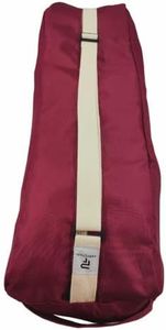 PERPETUAL Bolsa Esterilla de Yoga Pilates - Funda Transporte Viaje - Mat Bag con Correa Ajustable y Bolsillo Interior - Tamaño Grande Compatible Esterilla hasta 65cm Ancho - Unisex Hombre Mujer (Rojo)