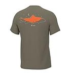 HUK Men's Standard Short Sleeve Performance Tee, Fishing T-Shirt, Moon Trout-Overland, Medium