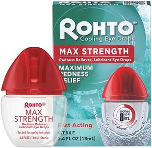 Rohto Maximum Strength Eye Drops, Redness Relief for Itchy Eye, Dry Eye Relief, and Irritated Eyes, Pack of 1