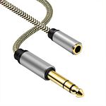 6.35 Male to Female 3.5 Headphones Adapter 12Ft,TRS 1/4 to 3.5mm Stereo Cord 6.35mm 1/4 Male to 3.5mm 1/8 Female for Amplifiers, Guitar Amp,Home Theater Devices, or Mixing Console(12Ft/4m)