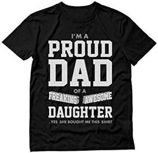 Tstars Proud Dad Shirt Gifts for Dads from Daughter Fathers Day Funny Shirts for Men XXX-Large Black