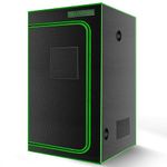 MELONFARM 4x4 Grow Tent, 48"x48"x80'' High Reflective 600D Diamond Mylar Canvas with Observation Window and Floor Tray for Hydroponic Indoor Plant Growing